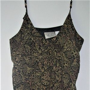 Kathie Lee black vine asymmetrical dress